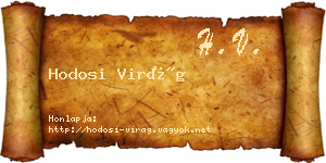 Hodosi Virág névjegykártya